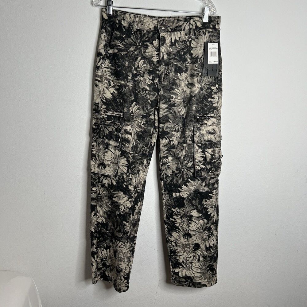 Brooklyn Laundry Men’s Jeans Straight -Leg Grey Tapestry Print Size 30